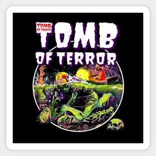 Tomb Of Terror Comic book scary zombie horror undead Vintage Design Sticker